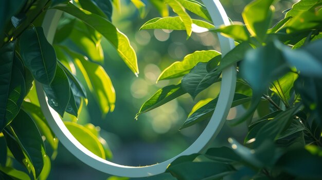 La luz del sol brillando a través de las hojas de una planta verde exuberante