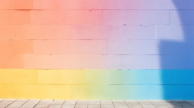 La luz solar de colores que refleja el arco iris en la superficie texturizada de la pared Dispersión y ref IA generativa