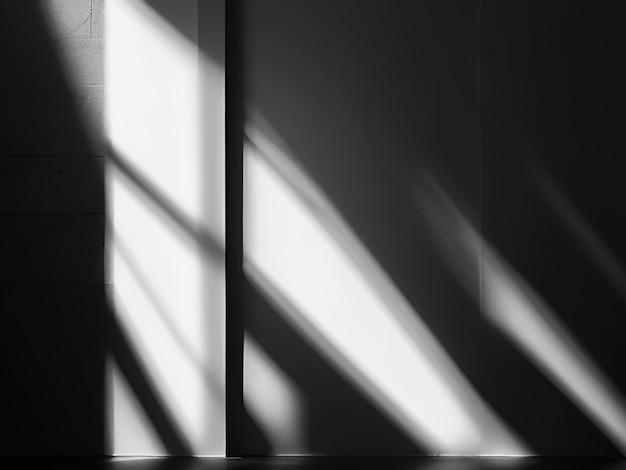 Luz y sombra en el fondo de la paredIA generativa