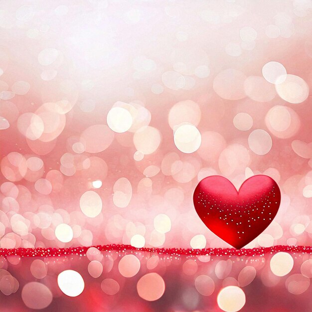 Foto luz de susurros brillantes día de san valentín festivo con corazones bokeh