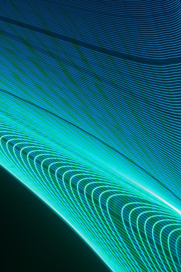 Foto la luz transmite mensajes e instrucciones en el espacio tridimensional a una velocidad constante