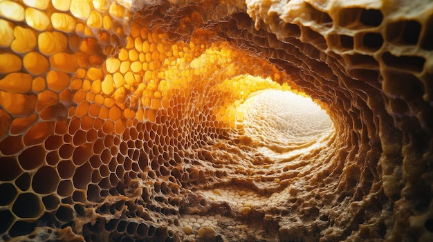La luz del túnel del panal al final