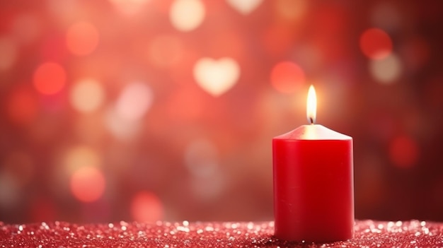 La luz de las velas del día de San Valentín