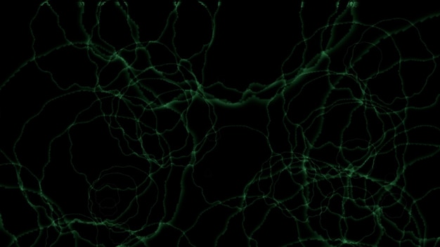 luz verde de un fondo negro con líneas verdes