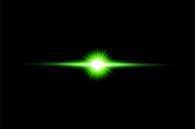 una luz verde en la oscuridad