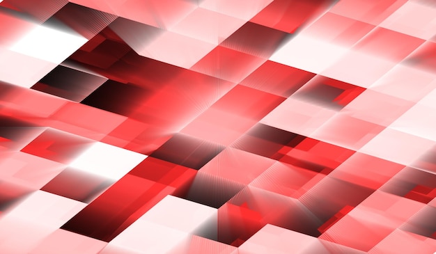 luz vermelha da tecnologia digital abstrata 3D no fundo vermelho