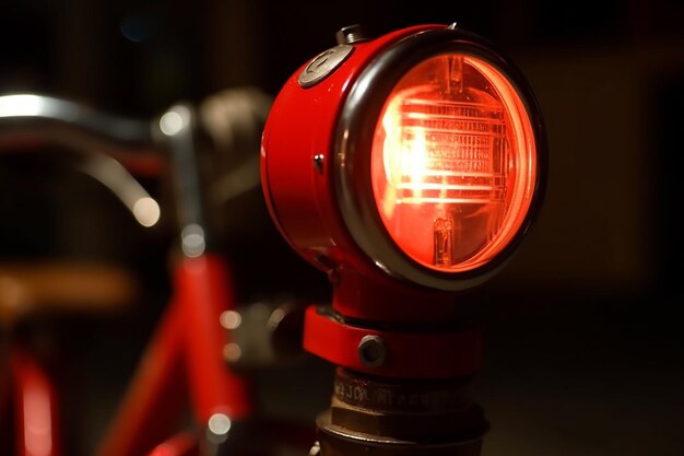 Foto luz vermelha para bicicleta