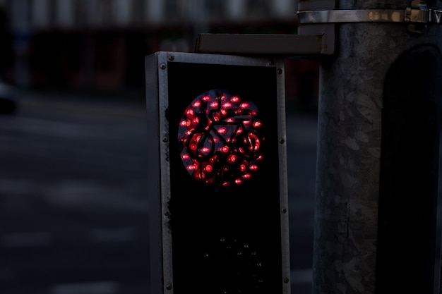 Luz vermelha para ciclistas