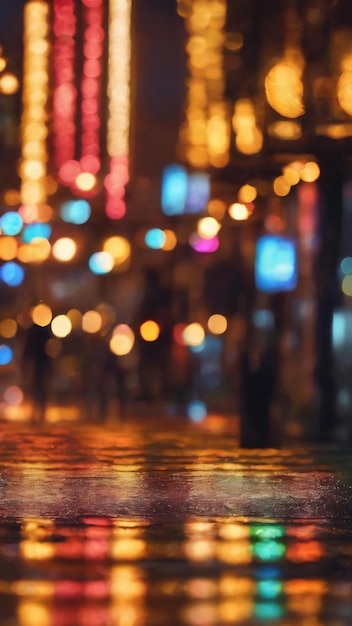 Luzes borradas da cidade fazendo um bonito bokeh colorido luzes de fundo elementos gráficos