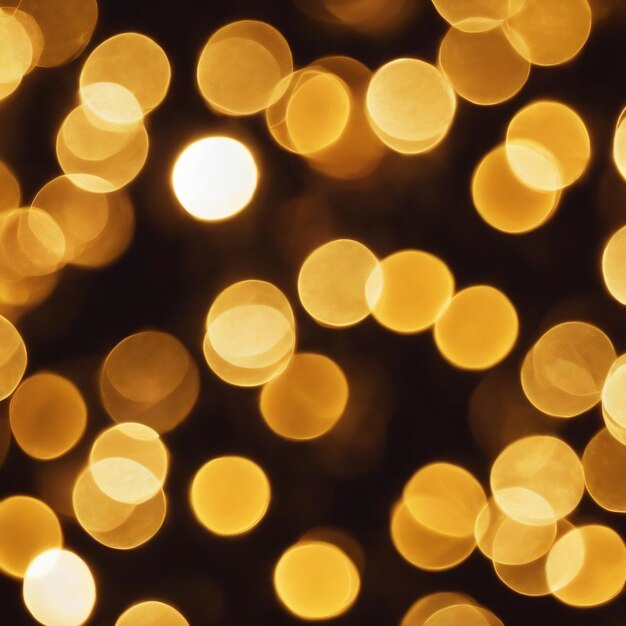 Luzes de árvore de Natal bokeh textura abstrata fundo de ano novo com brilhos amarelos brilhantes