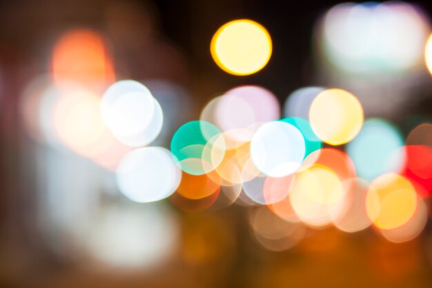 Luzes de bokeh em fundo preto