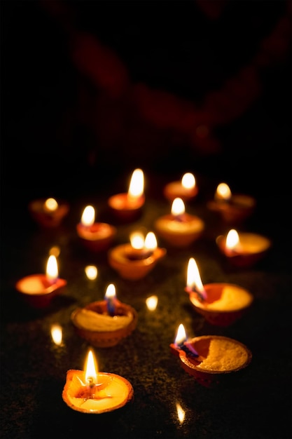 Foto luzes de diwali na índia