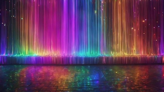 Luzes de festa efeito sobreposição estética borrada arco-íris luz textura divertido evento festivo bokeh brilhante s
