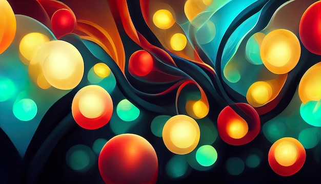 Luzes de natal abstratas no fundo