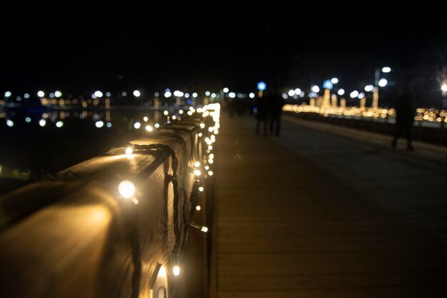 luzes de natal com bokeh