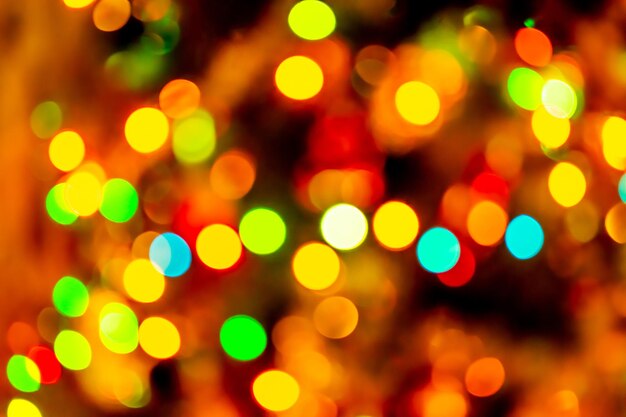 Luzes de Natal desfocadas como fundo desfocado Natal e fundo de brilho de luz bokeh