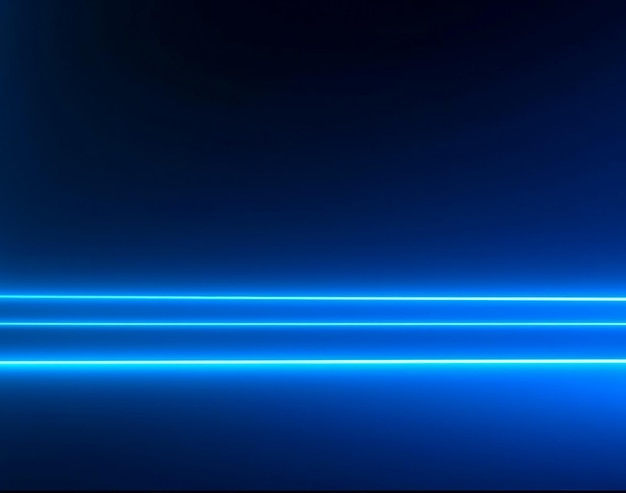 luzes de neon azuis abstratas no escuro