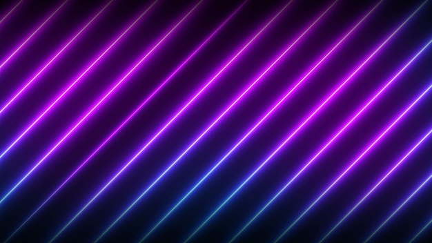 Luzes de néon brilhando gráficos de movimento de tecnologia de loop sem costura na moda futurista