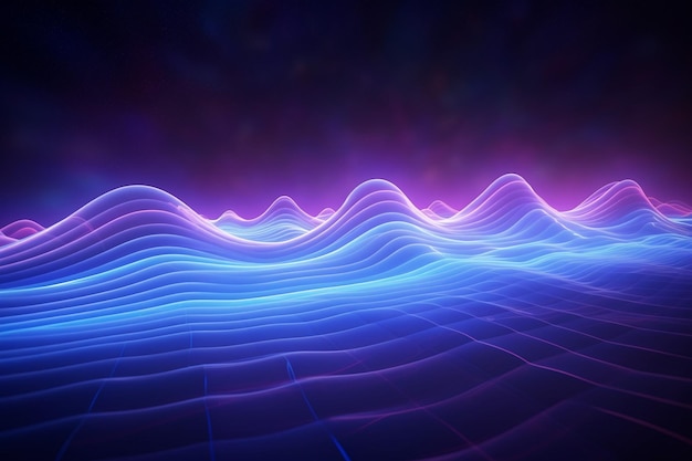 Luzes de néon ondas de equação de fundo