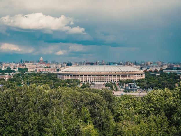 Luzhniki Sportkomplex in Moskau. Luftaufnahme