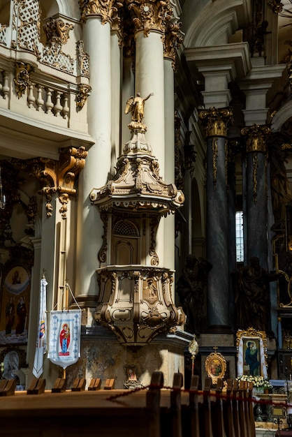 Lviv Ucrania 9 de agosto de 2019 Catedral Dominicana Iglesia del Cuerpo Divino Iglesia de la Sagrada Eucaristía