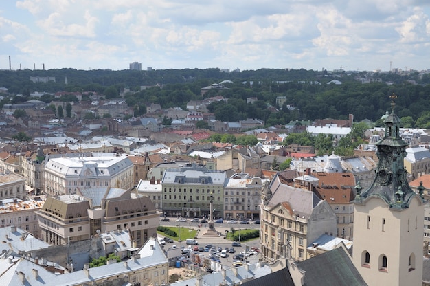 Lviv. Vista desde una torre alta.