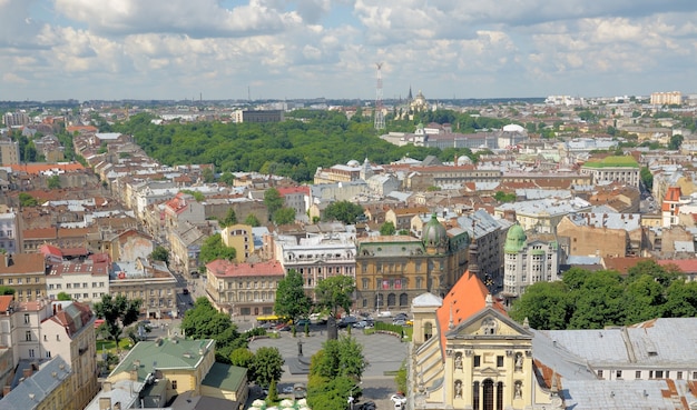 Lviv. Vista desde una torre alta.