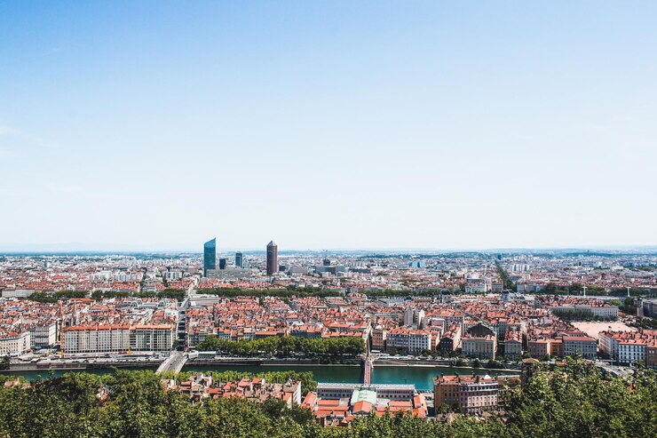 Lyon desde lo alto de Notre Dame de Fourviere