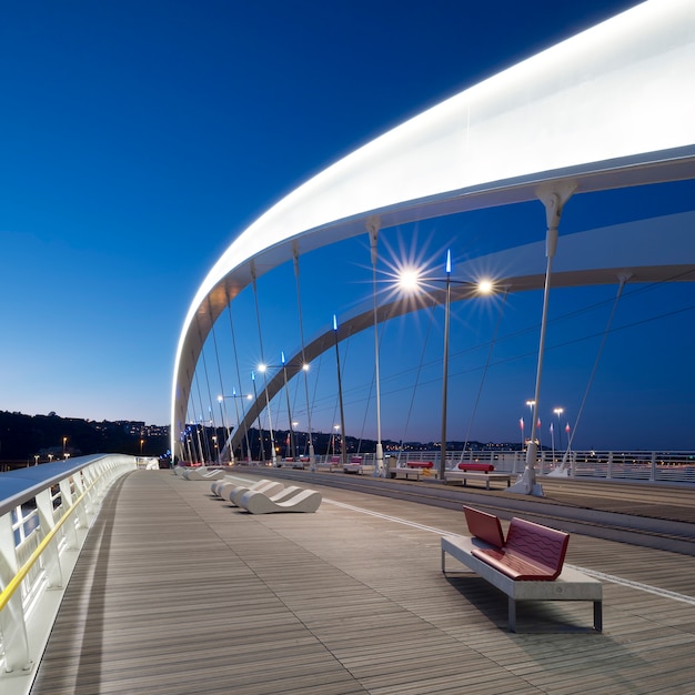 Lyon Stadt nahe Konfluenzbezirk mit Rhône-Fluss, Frankreich