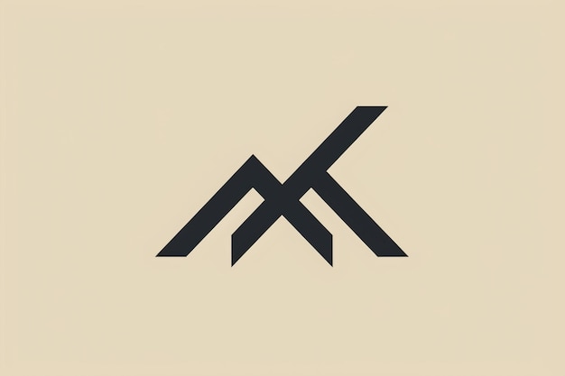 Foto m letter line box logo vektor-design