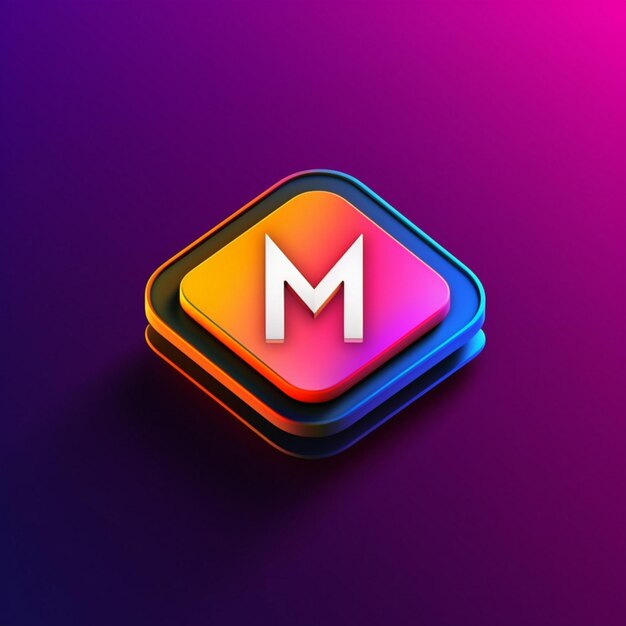 Foto m letter logo design