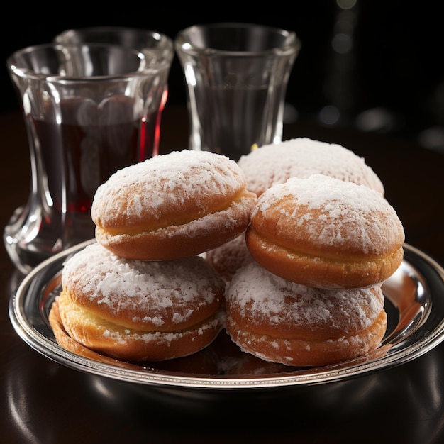 Maamoul de tâmaras Biscoitos tradicionais do Oriente Médio recheados com uma pasta de támaras doces caseiros