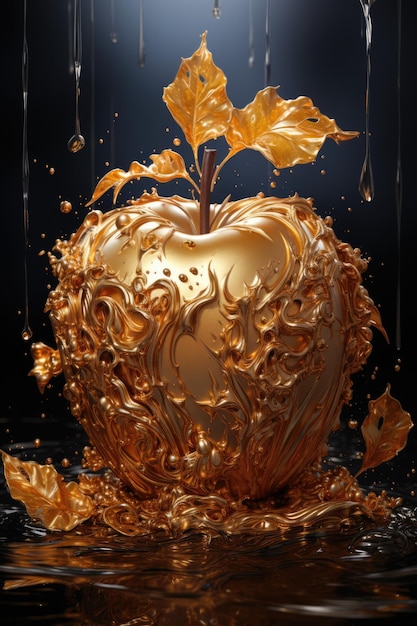 maçã dourada de luxo Arte Impressão