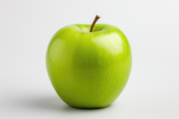 maçã verde isolada no fundo branco Frutas orgânicas frescas