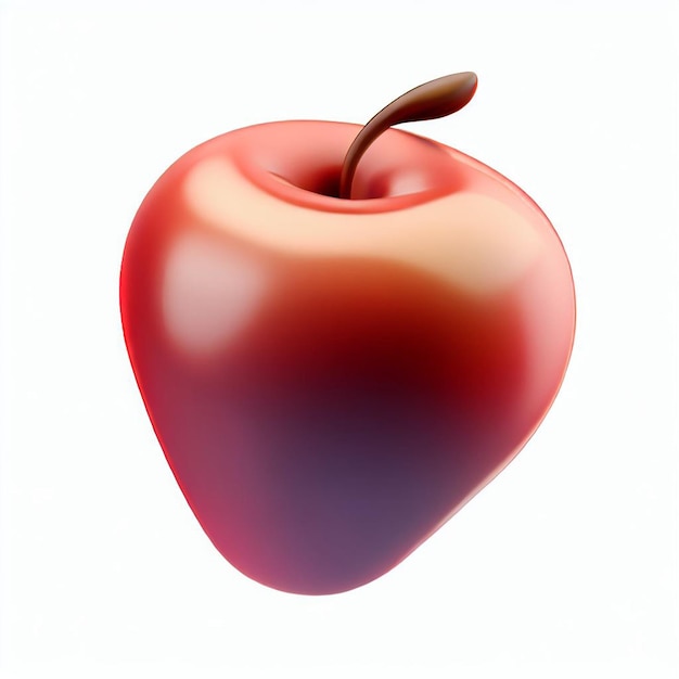 Foto maçã vermelha isolada em branco