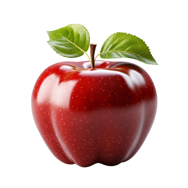 Foto maçã vermelha isolada em fundo branco