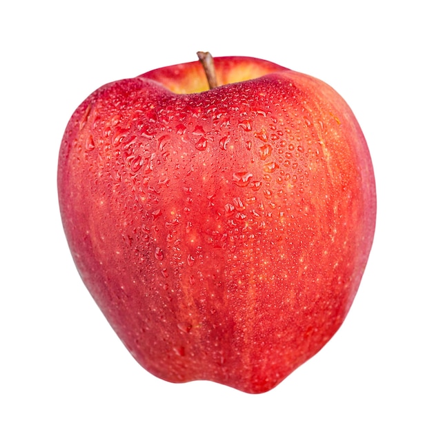 Maçã vermelha isolada em um fundo branco alimentos saudáveis frutas vitaminas