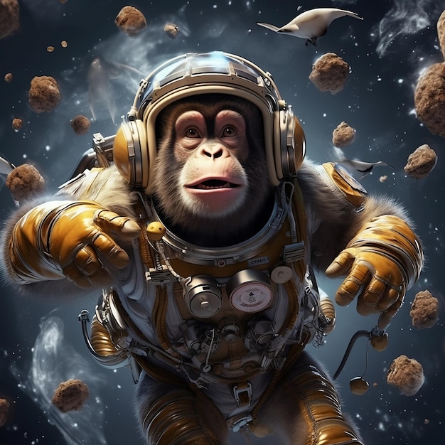 macaco astronauta