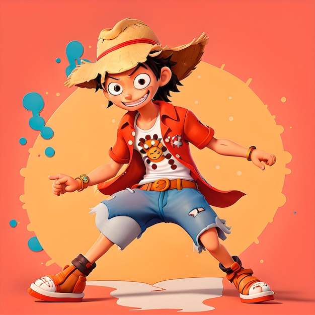 Foto macaco d luffy em impressionante 3d un homenaje a one piece