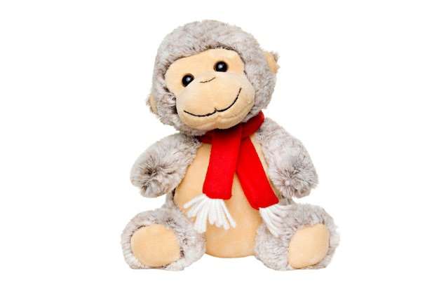 macaco de brinquedo macio isolado