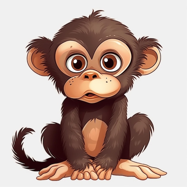 Macaco Sorrindo, Ícone De Desenho Animado Sobre Fundo Branco. Design  Colorido. Royalty Free SVG, Cliparts, Vetores, e Ilustrações Stock. Image  75567728