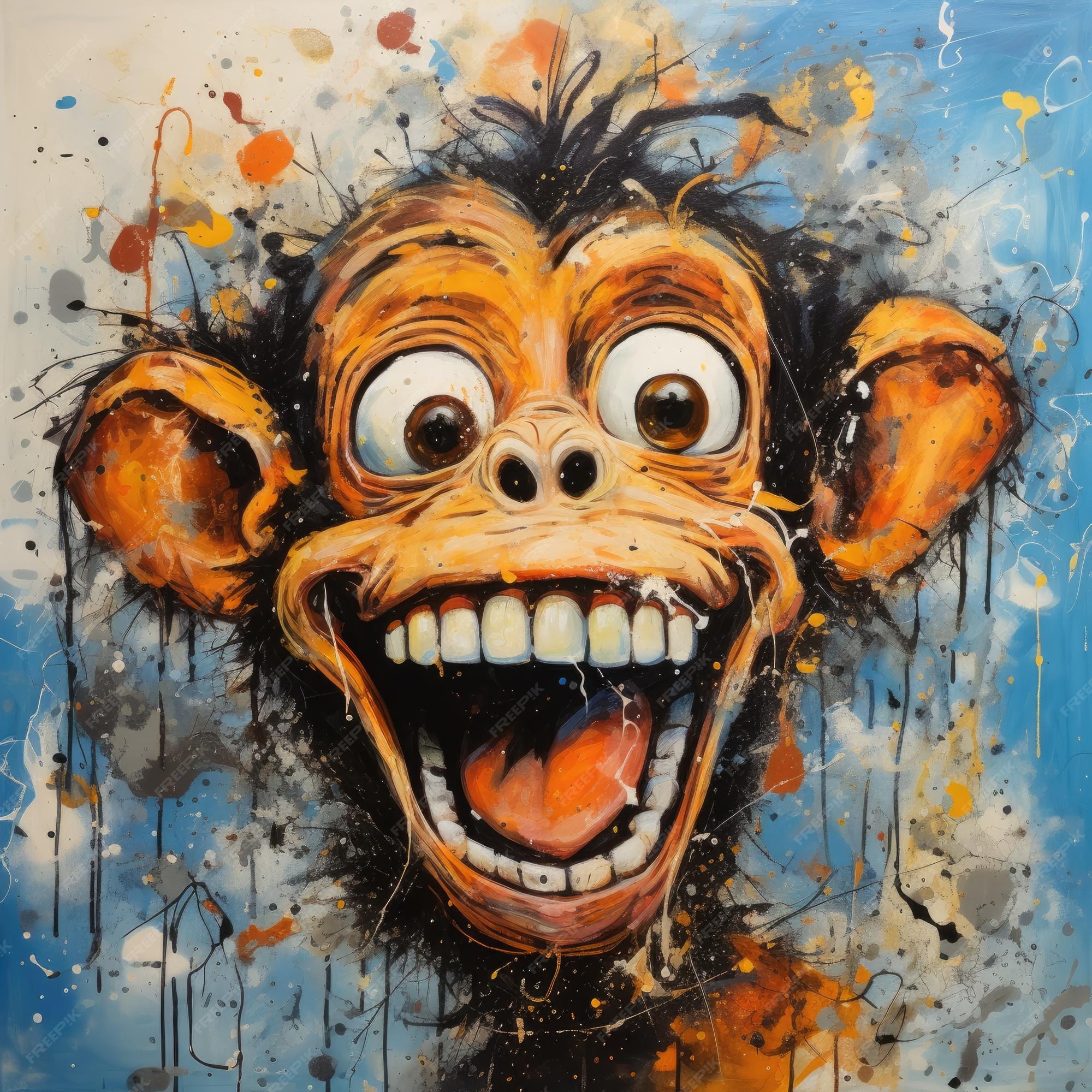 Arte Tradicional - Macaco Assassino / Realista (Lapis de cor)