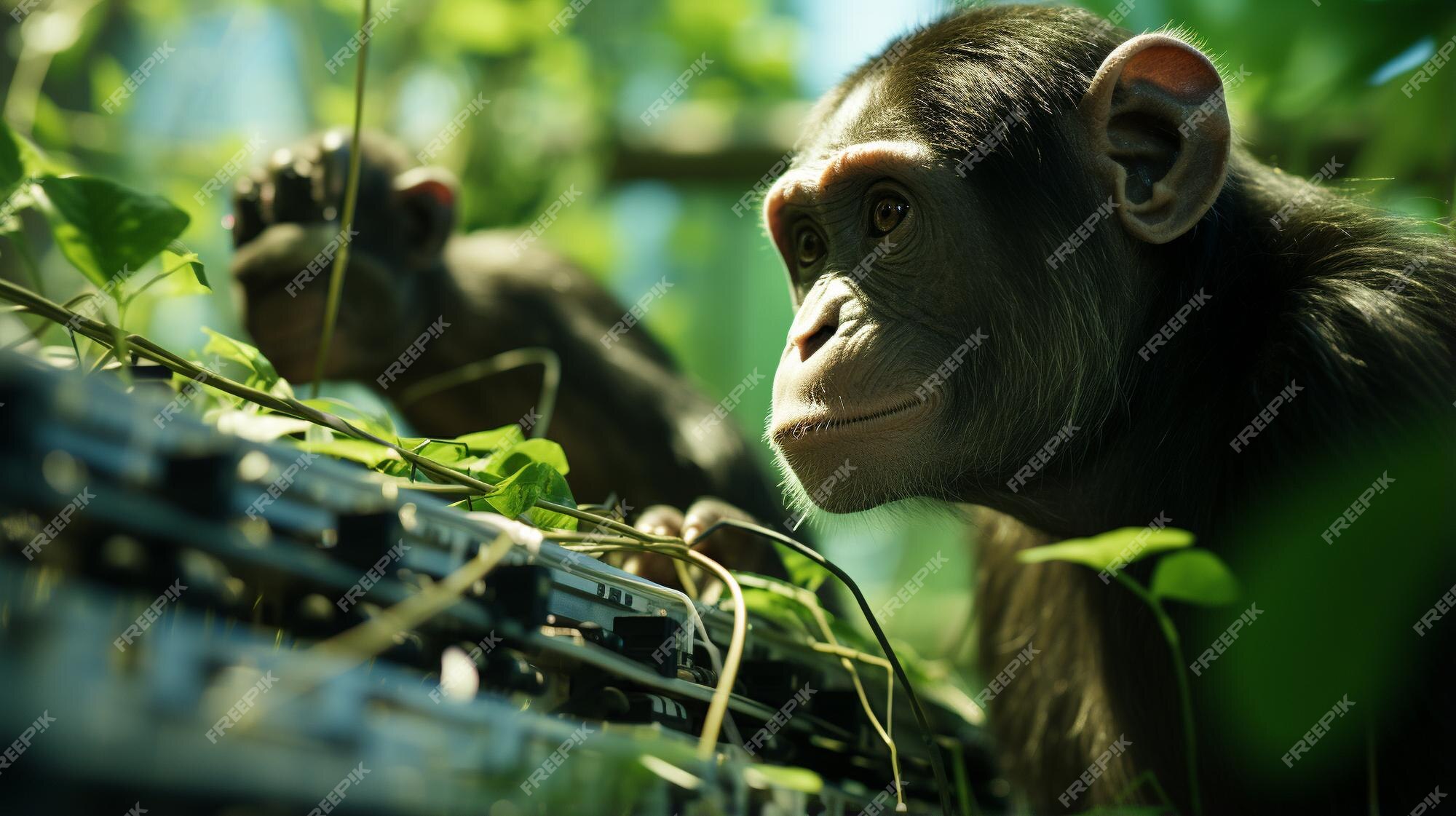 Macaco branco hd 8k papel de parede banco de imagens fotográficas