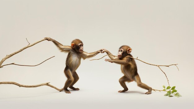 Foto macacos rhesus hd 8k papel de parede imagem fotográfica de estoque