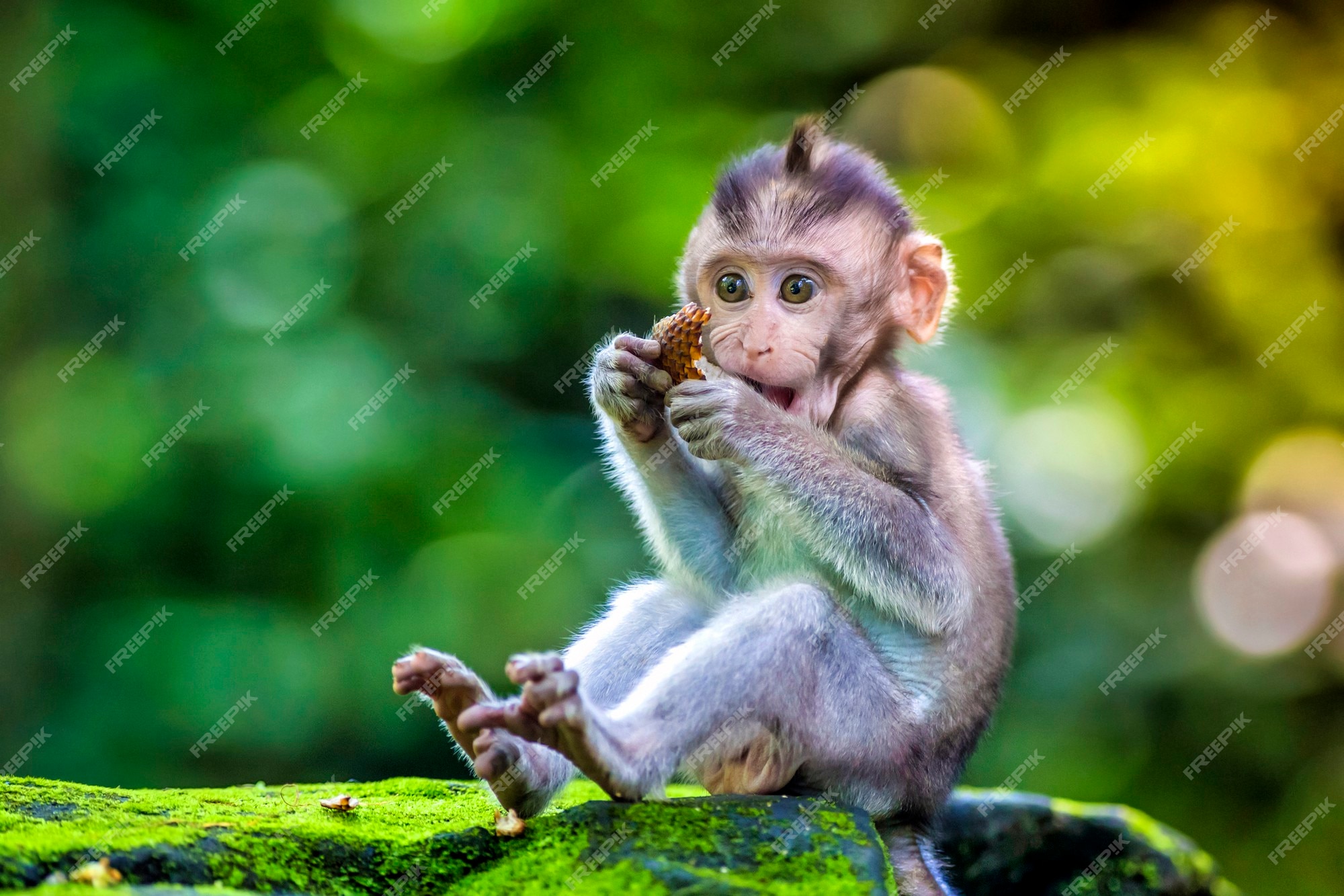 Foto de Macacos Engraçados Na Floresta Do Macaco Bali Indonésia e mais  fotos de stock de Animais em Extinção - iStock