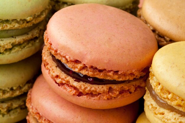 Macarons assados frescos