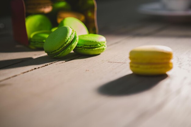 Macarons coloridos franceses