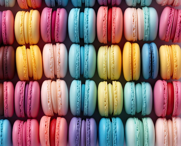 macarons coloridos con rayas verticales gruesas de arco iris fondo de papel tapiz de cromaticidad audaz