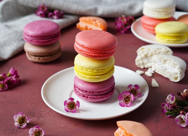 Macarons coloridos