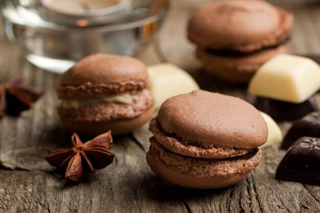 Macarons de chocolate